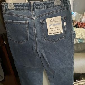 high rise relaxed ankle jeans